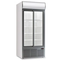 Armadio Frigo Refrigerato Ventilato 2 Porte Con Cassonetto Retroilluminato Modello CL113TCSLWHITE