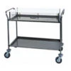 Carrello Di Servizio Modello CA1162 Struttura Inox Con Cupola In Plexiglas Due Piani
