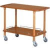 Carrello Di Servizio Modello CLP2002L40 In Legno Noce Due Ripiani