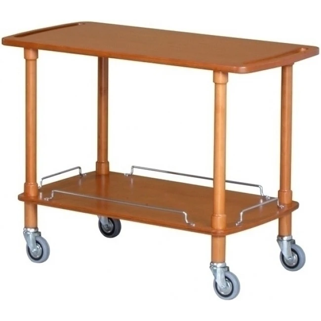 Carrello Di Servizio Modello CLP2002L40 In Legno Noce Due Ripiani 3 Carrello Di Servizio Modello CLP2002L40 In Legno Noce Due Ripiani