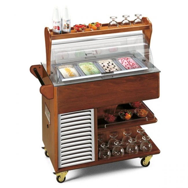 Carrello Espositore Legno Per Gelato Modello CARRELLINO Gelato Potenza 434 W Legno Massello 3 Carrello Espositore Legno Per Gelato Modello CARRELLINO Gelato Potenza 434 W Legno Massello