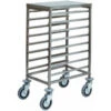 Carrello Portateglie GN 1/1 Modello CA1478 Struttura In Acciaio Inox. Guide In Acciaio Inox. Ruote Multidirezionali. Paracolpi In Gomma -Ristosubito Negozio carrello portateglie gn 1 1 modello ca1478 struttura in acciaio inox guide in acciaio inox ruote multidirezionali paracolpi in gomma ed9
