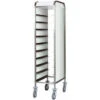 Carrello Portavassoi Modello CA1450PI Struttura In Acciaio Inox Guide In Acciaio Inox Pannellato Laterale In Acciaio Inox Bianco Portata N. 10 Vassoi GN 1/1 (cm 53x32,5)