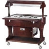 Carrello Refrigerato In Legno Modello CLR2786 Con Cupola In Plexiglas Colore Noce O Wengè