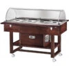 Carrello Refrigerato In Legno Modello ELR2827 Con Cupola In Plexiglas Colore Noce O Wengè -Ristosubito Negozio carrello refrigerato in legno modello elr2827 con cupola in plexiglas colore noce o wenge 48a