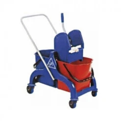 Carrello Strizzatore Nylon Per Pulizia Modello CA1604 Capacità Lt. 50 (n. 2 Secchi Lt. 25) Strizzatore In Plastica