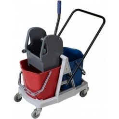 Carrello Strizzatore Nylon Per Pulizia Modello CA1604E Capacità Lt. 30 (n. 2 Secchi Lt. 15) Strizzatore In Plastica