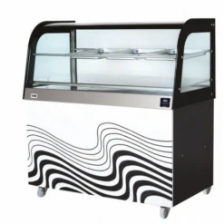 Espositore Banchetto Caldo SDF Vano Chiuso Vetri Curvi Modello BCECC