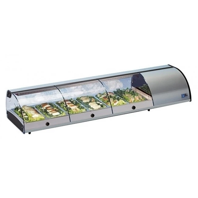 Espositore Da Banco Refrigerato Modello SUSHI10GNSS Per Sushi Vetri Separati Contiene Bacinelle GN1/3 3 Espositore Da Banco Refrigerato Modello SUSHI10GNSS Per Sushi Vetri Separati Contiene Bacinelle GN1/3