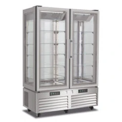 Frigo Pasticceria Vetro Quattro Lati Doppio Termostato No Frost In Acciaio Inox Modello VICTORIA132NFNSILVER