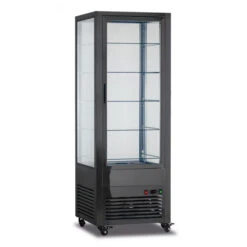 Frigo Pasticceria Vetro Quattro Lati No Frost In Acciaio Inox Modello DELUXE4VBLACK