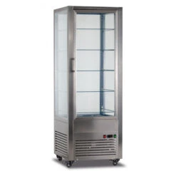 Frigo Pasticceria Vetro Quattro Lati No Frost In Acciaio Inox Modello DELUXE4VSILVER