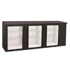 Frigorifero Retro Banco Per Bibite Modello QBG300 N. 3 Porte Battenti In Vetro Porte Scorrevoli