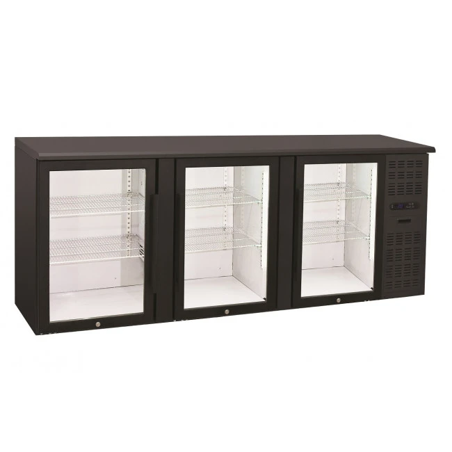 Frigorifero Retro Banco Per Bibite Modello QBG300 N. 3 Porte Battenti In Vetro Porte Scorrevoli 3 Frigorifero Retro Banco Per Bibite Modello QBG300 N. 3 Porte Battenti In Vetro Porte Scorrevoli