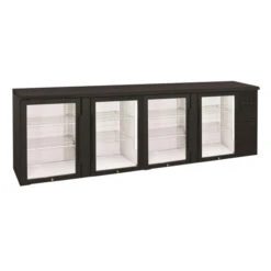 Frigorifero Retro Banco Per Bibite Modello QBG400 N. 4 Porte Battenti In Vetro Porte A Battente