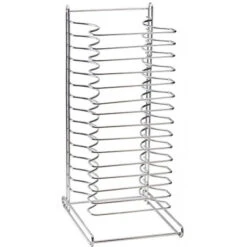 Portateglie Da Banco Modello PT15 Struttura In Acciaio Inox Per Teglie Tonde Da Cm 26 A 32 Interterglia Cm 3,5 Kit 4 Pezzi