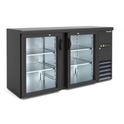 Tavolo Retro Banco Refrigerato Ventilato Modello BB200GD Con Porte A Vetro