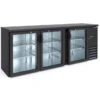 Tavolo Retro Banco Refrigerato Ventilato Modello BB300GD Con Porte A Vetro
