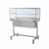 Termovetrina Con Carrello E Mensola SDF Struttura In Acciaio Inox Controllo Termostatico Vetri Diritti Modello TCM001