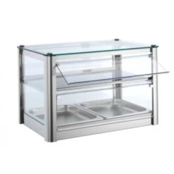 Vetrina Espositore Da Banco Calda Modello KB52R TP In Lamiera Di Acciaio Inox Potenza 400 W