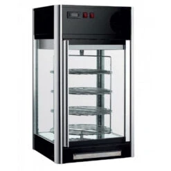 Vetrina Espositore Da Banco Calda Modello VRC108 Struttura Autorotante Con N. 4 Piani ø 36 Illuminazione A Led