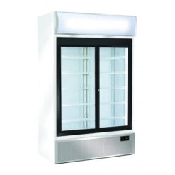 Vetrina Refrigerata Nera Modello TKG1000S Luce Interna A LED Con Opalina