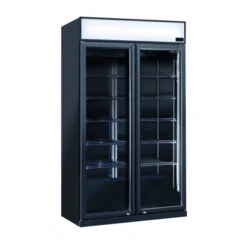 Vetrina Refrigerata Per Bibite Nero Modello DC1050CB Con Opalina Pubblicitaria