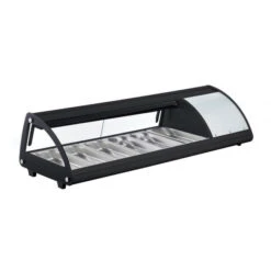 Vetrina Refrigerata Sushi Modello AK613NSB Vetro Apribile Capacità Bacinelle 6 Bacinelle GN1/3 H 4 Cm