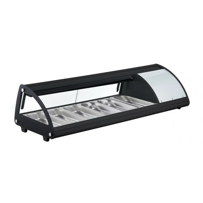 Vetrina Refrigerata Sushi Modello AK613NSB Vetro Apribile Capacità Bacinelle 6 Bacinelle GN1/3 H 4 Cm 3 Vetrina Refrigerata Sushi Modello AK613NSB Vetro Apribile Capacità Bacinelle 6 Bacinelle GN1/3 H 4 Cm